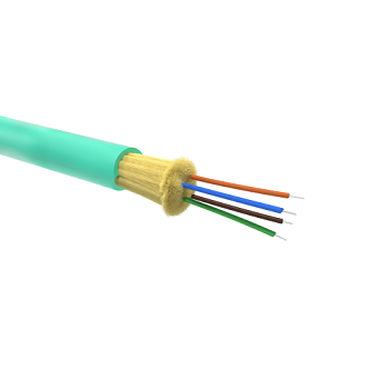 Кабель волоконно-оптический 50/125 (OM3) многомодовый 4 волокна плотное буферное покрытие для внутренней прокладки (уп.2000м) гол. (aqua) DKC RNDTIN5034LSAQ