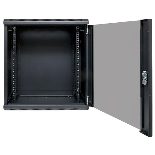 Шкаф настенный 19дюйм TERACOM PRO 12U 600х450мм дверь стеклянная с замком-ручкой черн. EKF TRP-WLL-1264-40B