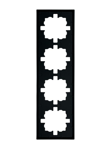 Рамка 4-м ZIMA горизонт. черн. бархат LEZARD 704-4200-149
