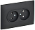 Розетка 2-м SKANDY 10А без заземл. без защ. шторок в сборе SK-R10G графит IEK SK-R20-10-K53-F