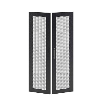 Дверь двустворчатая для IT-CQE 1200х800 перфорир. RAL9005 DKC RBITCPMD1280