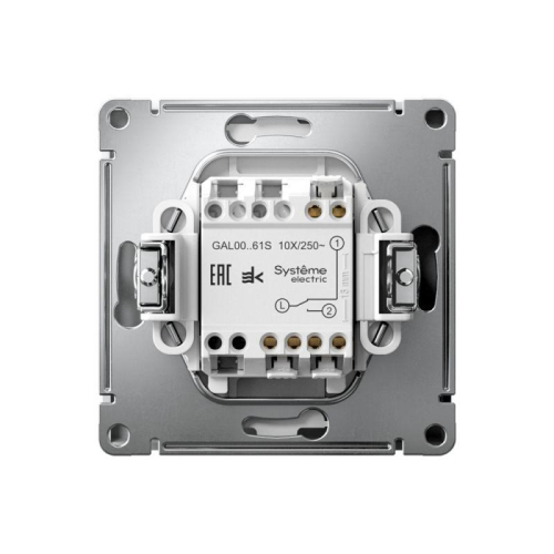 Переключатель 1-кл. ArtGallery 10AX быстрозажим. клем. механизм лотос SE GAL001361S