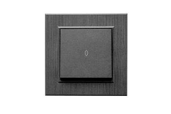 Выключатель проходной 1-клав. Karea LINE STAR дым. металлик Makel 86050005