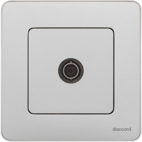 Розетка телевизионная TV Inspiria 2дБ 0-2400мГц с топологией "звезда" механизм алюм. IEK 673852