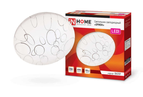 Светильник светодиодный DECO ОРИОН 24Вт 6500К 2160лм 230В 330х55мм IN HOME 4690612025155
