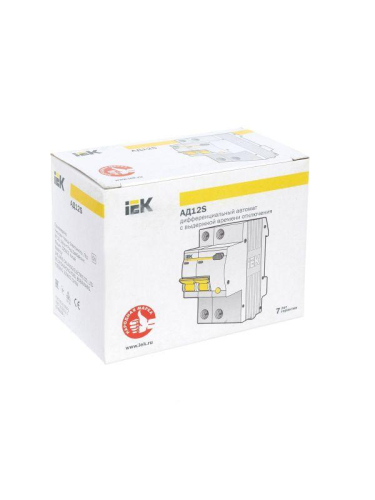 Выключатель автоматический дифференциального тока селективный 2п 50А 300мА тип AC АД12S KARAT IEK MAD13-2-050-C-300