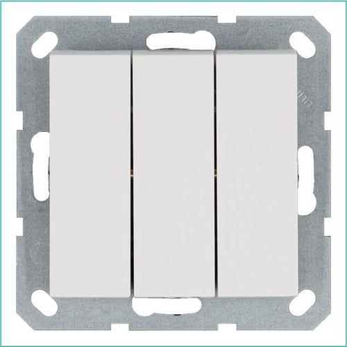 Выключатель 3-кл. 10А IP20 механизм бел. глянцевый Jasmart G3031W