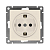 Розетка 1-м СП Афина 16А IP20 с заземл. механизм сл. кость (ivory) Universal A0028-I