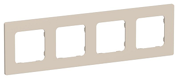 Рамка 4-м СП FLITE РУ-4-К-ФлЛ льняной IEK FI-M42-32-20-K88