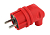 Вилка 90град. V9-RED-IP44 16А IP44 с заземл. каучук красн. Эра Б0044549