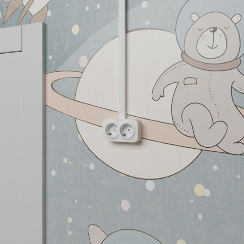 Розетка 2-м ОП Quteo 16А IP20 250В 2х2P+E с заземл. защ. шторки бел. IEK 782237