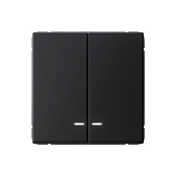 Выключатель 2-кл. ArtGallery (сх. 5а) 10AX с подсветкой быстрозажим. клем. механизм карбон SE GAL001053S