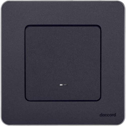 Переключатель 1-кл. Inspiria 10А IP20 250В 10AX с подсветкой/индикацией механизм антрацит IEK 673663