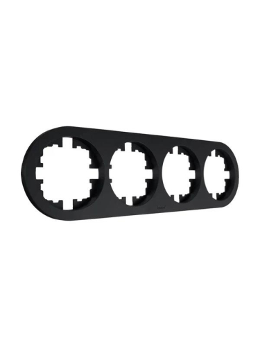 Рамка 4-м OSEN горизонт. круглая механизм черн. бархат LEZARD 744-4200-149