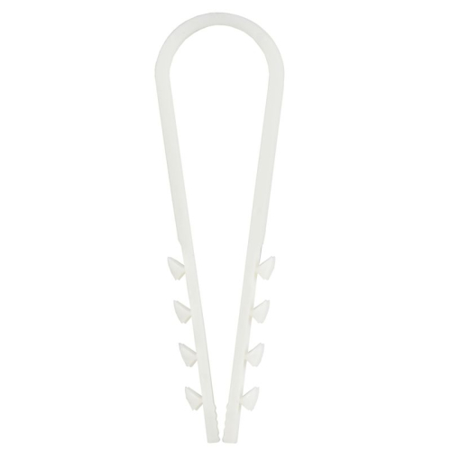 Дюбель-хомут 11х18мм для круглого кабеля нейлон бел. (уп.100шт) GENERICA UDH13-11-18-100-K01-G