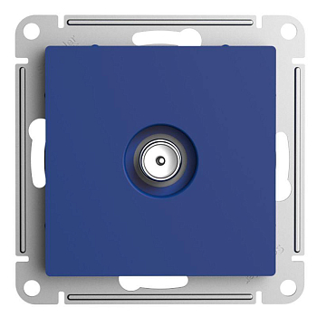 Розетка телевизионная проходная TV AtlasDesign 4дБ механизм аквамарин SE ATN001192