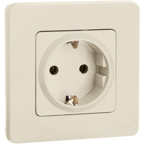 Розетка 1-м СП Inspiria 16А IP20 250В 2P+E немецк. стандарт механизм сл. кость IEK 673721
