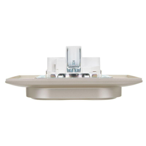 Розетка 2-м SKANDY 16А с заземл. защ. шторки в сборе SK-R07Sh шампань IEK SK-R24-16-K37-F