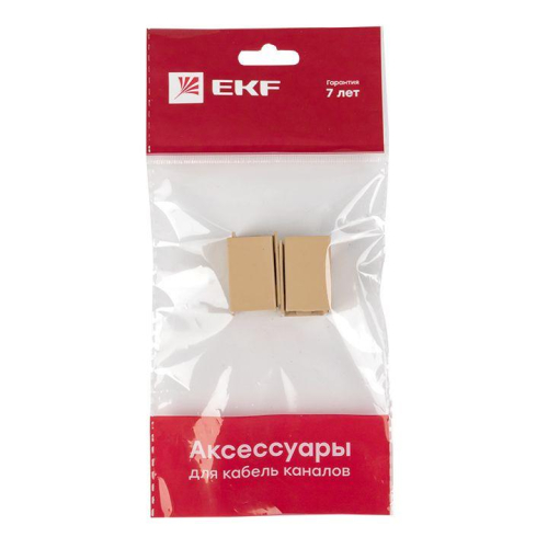 Соединитель на стык 16х16 под свет. дерево Plast PROxima (уп.4шт) EKF conl-16-16x4