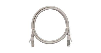 Патч-корд кат.5E (класс D) F/UTP 4 пары 26 AWG (7х0.165мм) 100МГц 2хRJ45 (8P8C) BC чистая медь LSZH нг(А)-HFLTx 0.5м сер. NIKOMAX NMC-PC4SD55B-005-C-GY