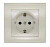 Розетка 1-м СП Бриллиант 16А IP20 с заземл. защ. шторки сл. кость UNIVersal 7948851