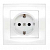 Розетка 1-м СП Бриллиант 16А IP20 с заземл. защ. шторки бел. UNIVersal 7947632