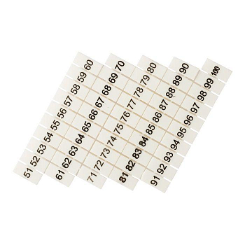 Маркеры для UT/ST/Push-in 6 с нумерацией 50-100 (уп.100шт) EKF zb-st-6-50-100