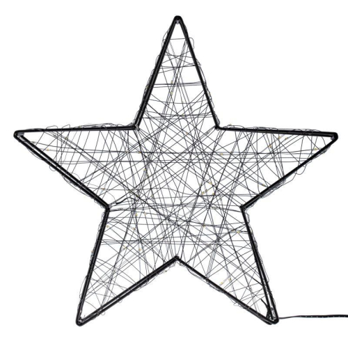 Фигура Металлическая 3D "Звезда" 35см питание 3хAA (не в компл.) тепл. бел. Neon-Night 513-706