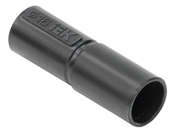 Муфта труба-труба GI16G черн. ELASTA IEK CTA10D-GIG16-K02-100