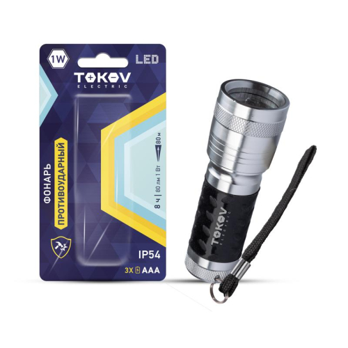 Фонарь ручной на батарейках 3xAAA LED TOKOV ELECTRIC TKE-RF-B-02