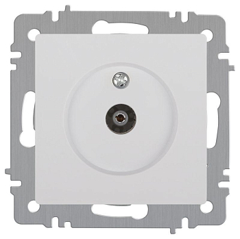 Розетка телевизионная одиночная TV СП Accent 6-301-01 IP20 бел. Intro Б0063601