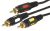 Шнур 3RCA Plug - 3RCA Plug 1.5м (GOLD) (уп.10шт) Rexant 17-0212