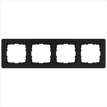 Рамка 4-м G-Flex черн. матов. soft touch Jasmart G1104PB