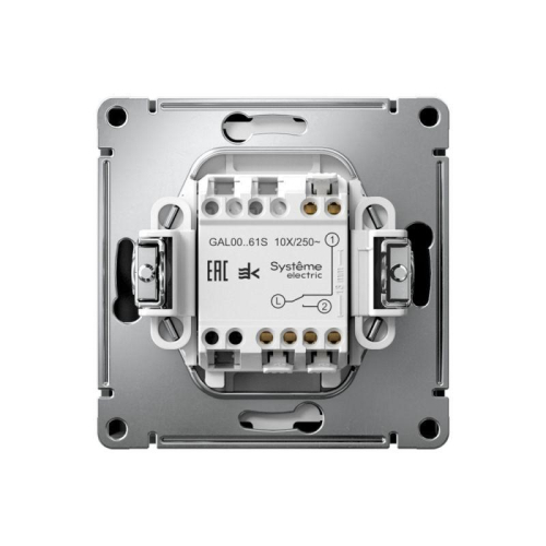 Переключатель 1-кл. ArtGallery 10AX быстрозажим. клем. механизм карбон SE GAL001061S