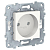 Механизм розетки 1-м 2мод. Unica New 16А IP21 250В без заземл. защ. шторки винт. клеммы бел. SchE NU503318