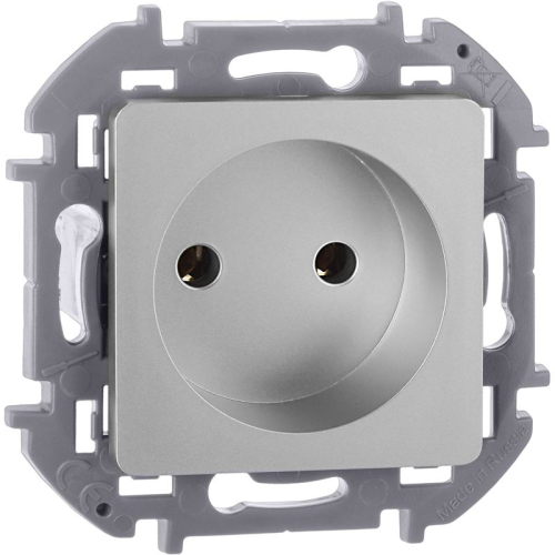 Розетка 1-м СП Inspiria 16А IP20 250В 2P механизм алюм. IEK 673712