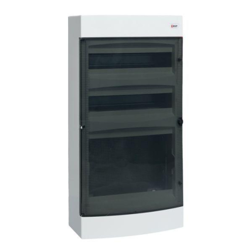 Щит комбинированный Unix 2х18мод. + 1 монтаж. плата 4 габарит IP41 прозр. дверь PROxima EKF ux-2x18+1m-n