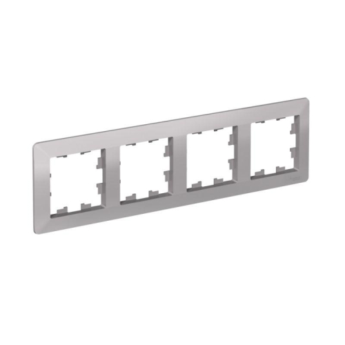 Рамка 4-м AtlasDesign Air алюм./дым. черн. SE ATN220304