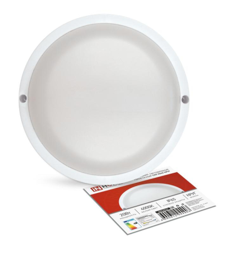 Светильник светодиодный СПП 2040-КРУГ 20Вт 4000К IP65 1800лм 155мм герметичный IN HOME 4690612044903