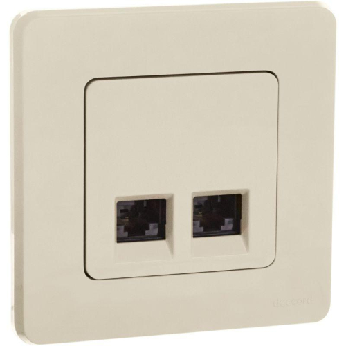 Розетка компьютерная 2-м Inspiria RJ45 кат.5E UTP сл. кость IEK 673836