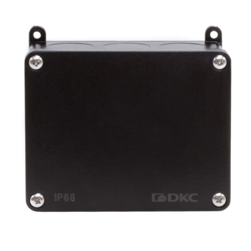 Коробка индустриальная 120х95х52мм IP68 с гладкими стенками черная DKC P68M2516