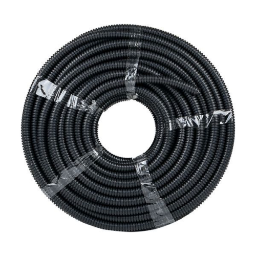 Труба гофрированная d20мм с протяжкой безгалоген. трудногорючая (FRHF) черн. (уп.100м) Plast EKF FRHF-20