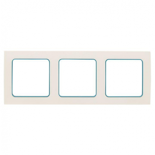 Рамка 3-м Стокгольм бел. с линией цвета син. PROxima EKF EAM-G-304-30