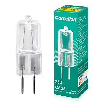 Лампа галогенная JD 35Вт капсула G6.35 3000К 230В Camelion 5203