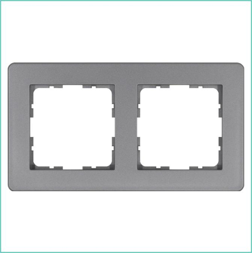 Рамка 2-м G-Flex алюм. Jasmart G1102S