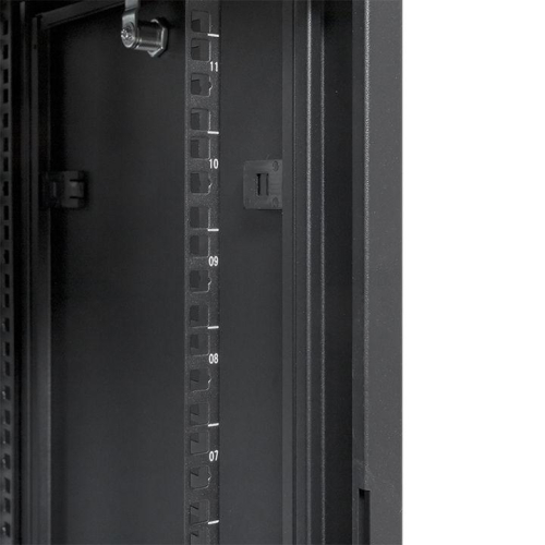 Шкаф настенный 19дюйм TERACOM PRO 12U 600х450мм дверь стеклянная с замком-ручкой черн. EKF TRP-WLL-1264-40B