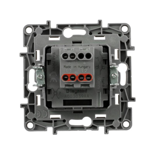 Переключатель перекрестный 1-кл. СП Etika 10А IP20 250В 10AX винтов. клеммы механизм алюм. IEK 672409