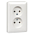 Розетка 2-м СП Хит 16А IP21 250В без заземл. без защ. шторок бел. SE RS16-235-B