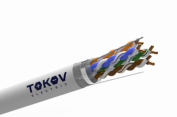 Кабель витая пара SF/UTP 4х2х24AWG(0.52мм) кат.5E нг(А)-HF (LSZH) indoor Fluke tested 305м (м) PRO TOKOV ELECTRIC TKP-C06-SF-42-5E-305-LSZH