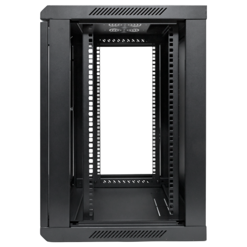 Шкаф настенный 19дюйм TERACOM PRO 12U 600600мм дверь стеклянная с замком-ручкой черн. EKF TRP-WLL-1266-40B